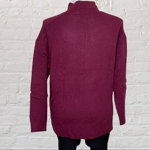 Karen Scott Plus red speckle mock neck sweater NWT 1X - Picture 3 of 6
